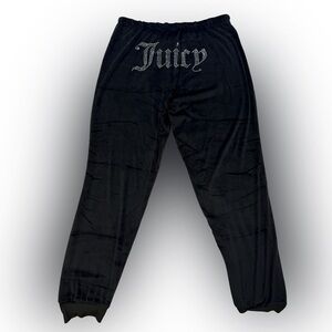Juicy Couture Black Velour Lounge Pants